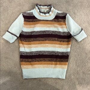 Striped Turtleneck Sweater